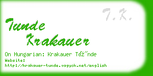 tunde krakauer business card